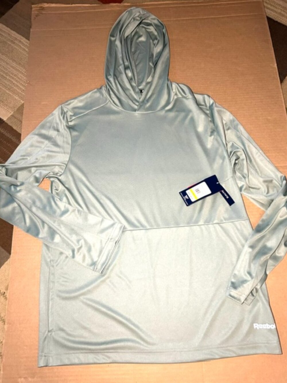 Reebok Men's Lightweight Pioneer Performance Hoodie NWT (Light green)